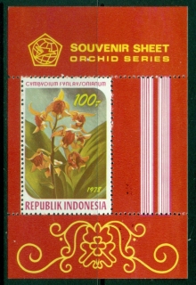 Indonesia-1978-Flowers-Orchids-MS-MUH