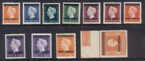 Indonesia-1948-Opt-on-Queen-Wilhemina-no-10g-MUH-MLH