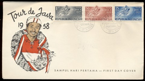 Indonesia-1958-Bicycle-Tour-of-Java-FDC