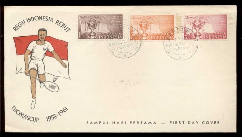 Indonesia-1958-Thomas-Cup-Badminton-World-Championship-FDC