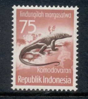 Indonesia-1959-Wildlife-Preservation-75c-Comodo-Dragon-MLH