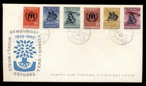 Indonesia-1960-World-Refugee-Year-FDC