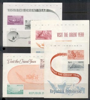 Indonesia-1961-Tourist-Publicity-4x-MS-25s