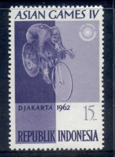 Indonesia-1962-Asian-Games-15r-Bicyclist-MUH