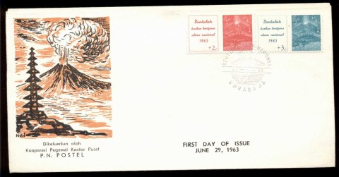 Indonesia-1963-National-Disaster-Relief-FDC