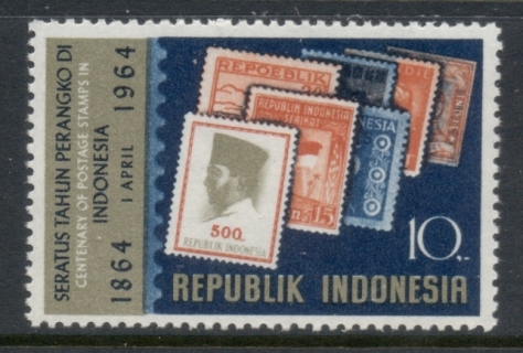 Indonesia-1964-Postage-Stamp-centenary-MUH