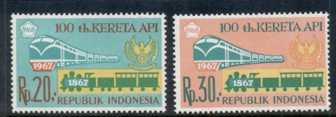 Indonesia-1968-Railroad-Centenary-MUH