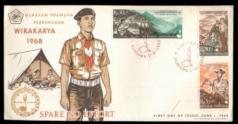 Indonesia-1968-Wirakarya-Boy-Scout-Group-FDC