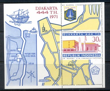 Indonesia-1971-Djakarta-444th-Anniversary-MS-MUH