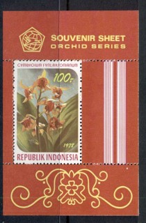 Indonesia-1978-Flowers-Orchids-MS-MUH