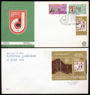 Indonesia-1981-Asian-Pacific-Scout-Jamboree-2x-FDC