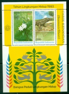 Indonesia-1993-Environmental-Protection-Flowers-MS-MUH