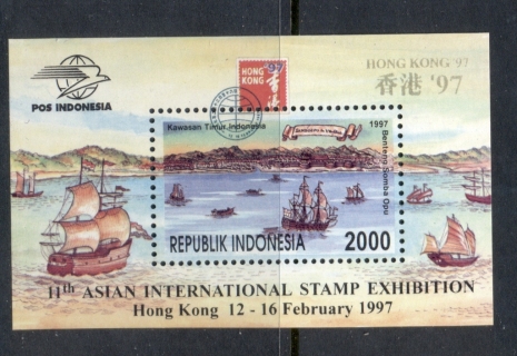 Indonesia-1997-Hong-Kong-Stamp-Ex-MS-MUH