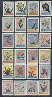 Indonesia-South-Maluku-1954-Flowers-24v-MUH