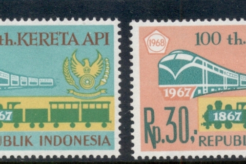 Indonesia-1968-Railroad-Centenary-MUH
