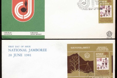 Indonesia-1981-Asian-Pacific-Scout-Jamboree-2x-FDC