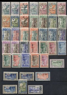 Inini-1932-44-Pictorials-opt-on-French-Guyana-Asst-MLH-FU