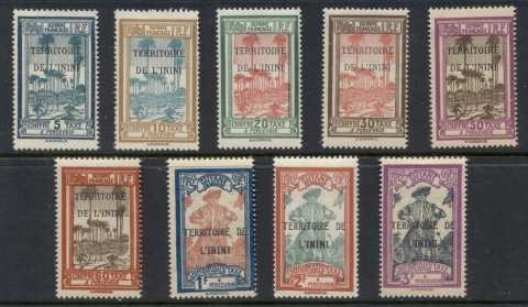 Inini-1933-Postage-Dues-Pictorials-no-3f-red-Opt-MLH