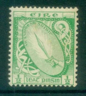 Ireland-1922-23-1-2d-Sword-of-Light-MLH-lot78549