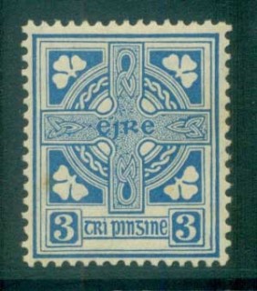 Ireland-1922-23-3d-Celtic-Cross-tone-spots-on-gum-MLH-lot78554