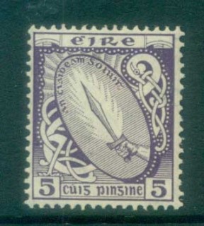 Ireland-1922-23-5d-Sword-of-Light-MLH-lot78557