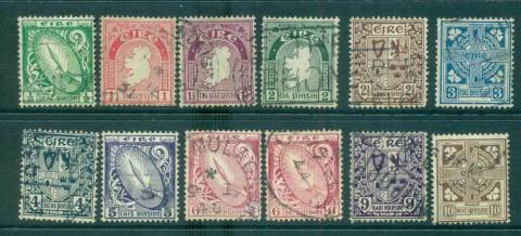 Ireland-1922-23-Definitives-asst-to-10d-FU-lot54523