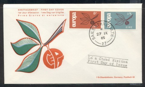 Ireland-1965-Europa-Leaves-Fruit-FDC