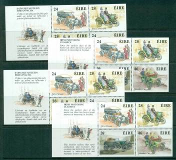 Ireland-1989-Classic-Automobiles-4x-Booklet-pane-MUH-lot57386