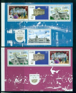 Ireland-1991-Dublin-2x-Booklet-panes-MUH-lot57390