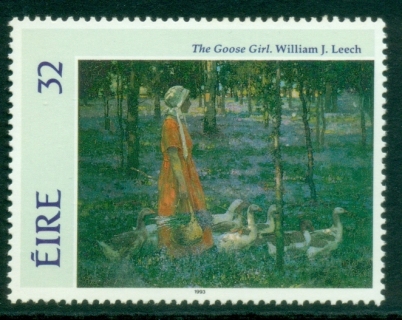 Ireland-1993-Impressionistic-Paintings-The-Goose-Girl-MUH