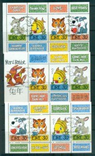 Ireland-1999-Pets-Greetings-2x-panes-MS-FU-lot78899