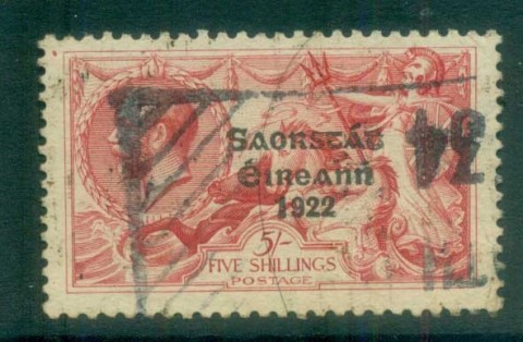 Ireland-1925-5-rose-red-seahorse-Provisional-Ot-jpg-Blue-Blk-3-line-Narrow-Date-FU-lot78515.jpg
