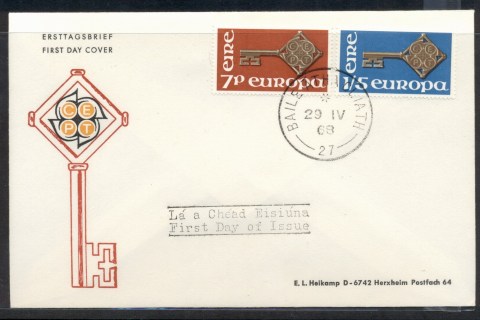 Ireland-1968-Europa-Key-with-Emblem-FDC