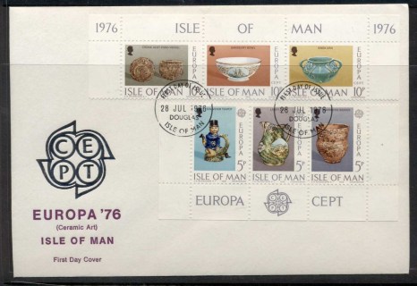 Isle-of-Man-1976-Europa-Pottery-FDC