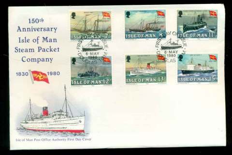 Isle-of-Man-1980-Steam-Packet-Company-Ships-FDC-lot51467