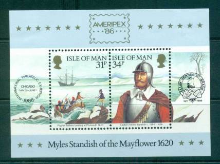 Isle-of-Man-1986-Mayflower-AMERIPEX-MS-MLH-lot54135