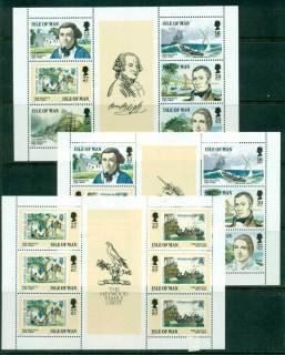 Isle-of-Man-1989-Mutiny-on-the-Bounty-3x-Booklet-pane-MS-MUH-lot57359