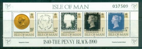 Isle-of-Man-1990-Penny-Black-booklet-pane-MS-MLH