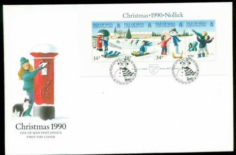 Isle-of-Man-1990-Xmas-MS-FDC-Lot24821