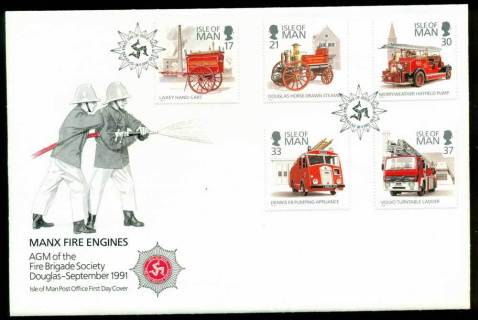 Isle-of-Man-1991-Fire-Engines-FDC-Lot24829