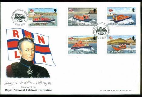 Isle-of-Man-1991-Manx-Lifeboats-FDC-Lot24824