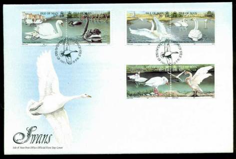 Isle-of-Man-1991-Swans-FDC-Lot24828