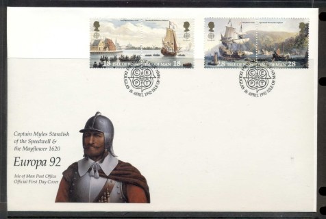 Isle-of-Man-1992-Europa-Columbus-Discovery-of-America-FDC