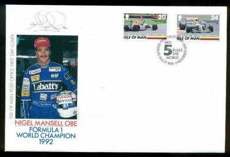 Isle-of-Man-1992-Nigel-Mansell-Formula-1-FDC-Lot24841