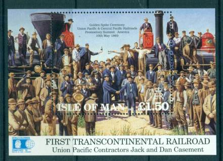 Isle-of-Man-1992-Union-Pacific-railroad-MS-MUH-lot57367