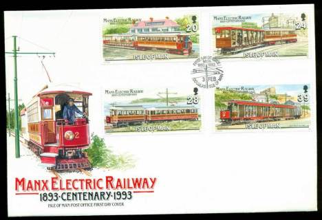 Isle-of-Man-1993-Manx-Electric-Railway-FDC-Lot24843