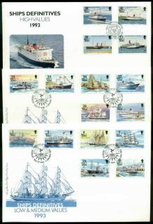 Isle-of-Man-1993-Ships-Defins-3x-FDC-Lot24842