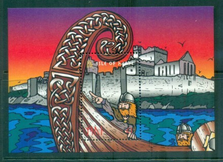 Isle-of-Man-1998-Viking-Longships-MS-MUH-lot79902