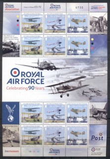 Isle-of-Man-2008-RAF-90th-Anniv-sheetlet-31p-MUH