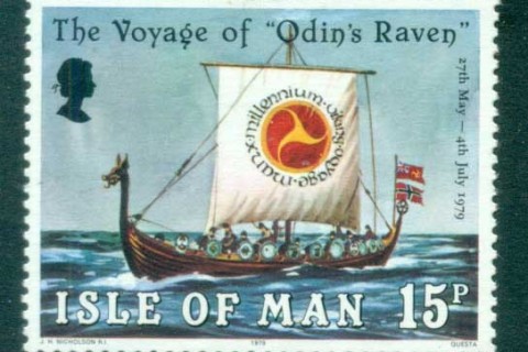 Isle-of-Man-1979-Replica-Viking-Longboat-MLH